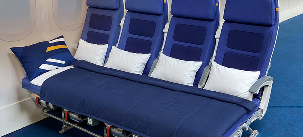 Lufthansa Sleeper’s Row: Turn Economy Class Into a Bed